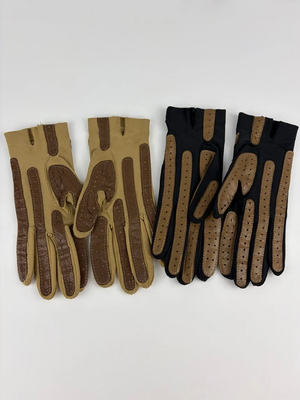 Vintage 70s 80s Isotoner for Hands Beautiful Aris Driving Hand Gloves Set Of Two
